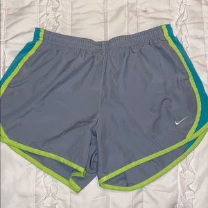 Gently used Grey and Blue Nike Youth Large Shorts